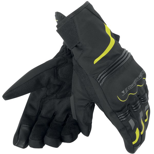 Guantes moto Dainese Tempest Unisex D-Dry Short Black Yellow