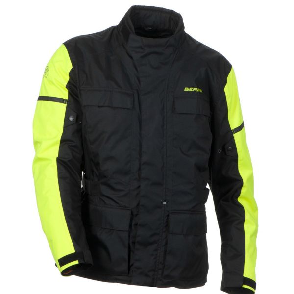 Chaquetas moto Bering Absolute Negro Amarillo Fluo