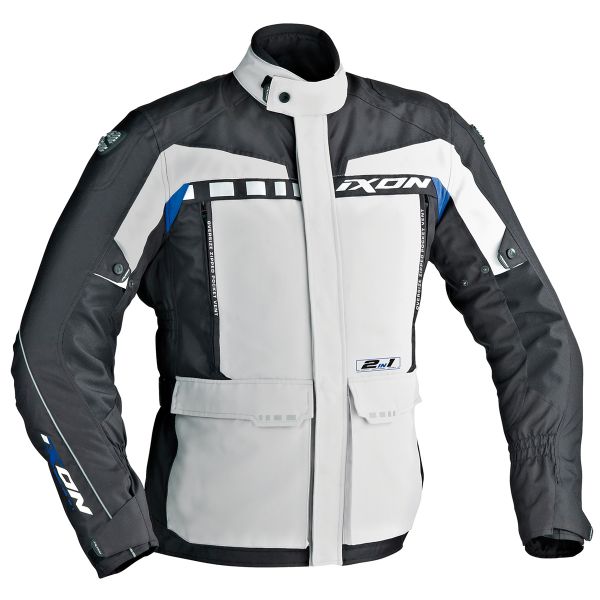 Chaquetas moto Ixon Corsica Gris Negro Azul