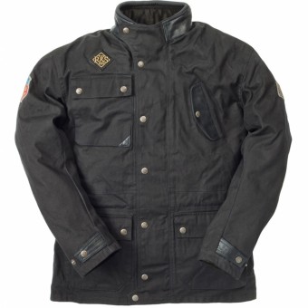 Chaquetas moto Ride & Sons Escape Waxed Black