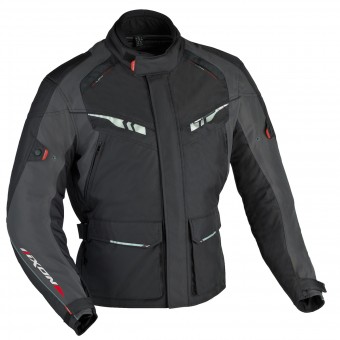 Chaquetas moto Ixon Indiana HP Negro Gris Rojo