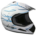 casco moto GPA Ventilo Sniper Blanco Mate - Azul