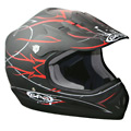 casco moto GPA Ventilo Sniper Negro Mate - Rojo