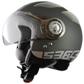 casco moto Nitro X536 Titanio Deco