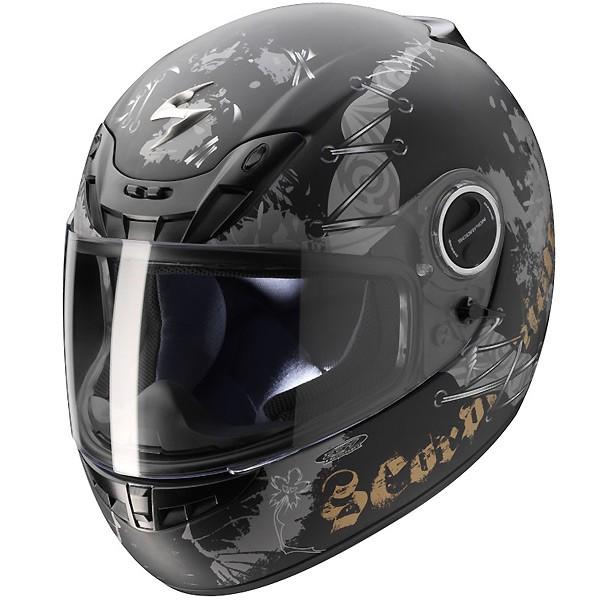 Integral Scorpion EXO 450 Air Scarhead Negro Oro Mate