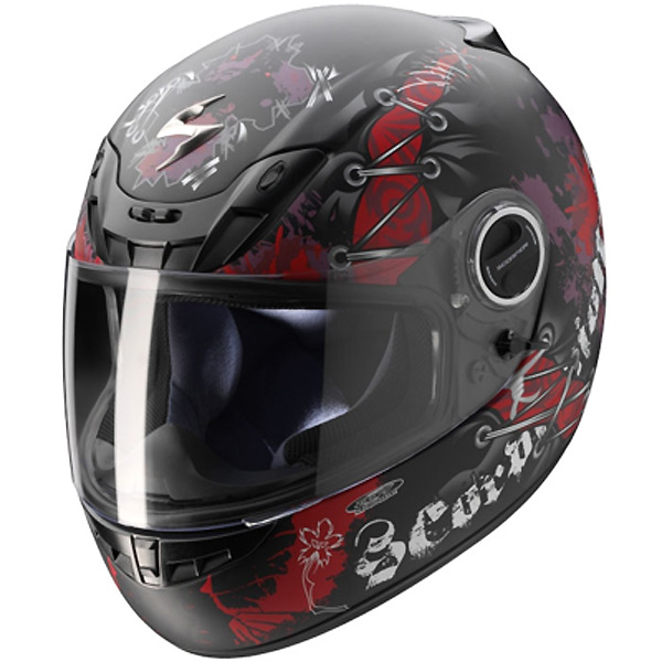 Integral Scorpion EXO 450 Air Scarhead Negro Rojo Mate