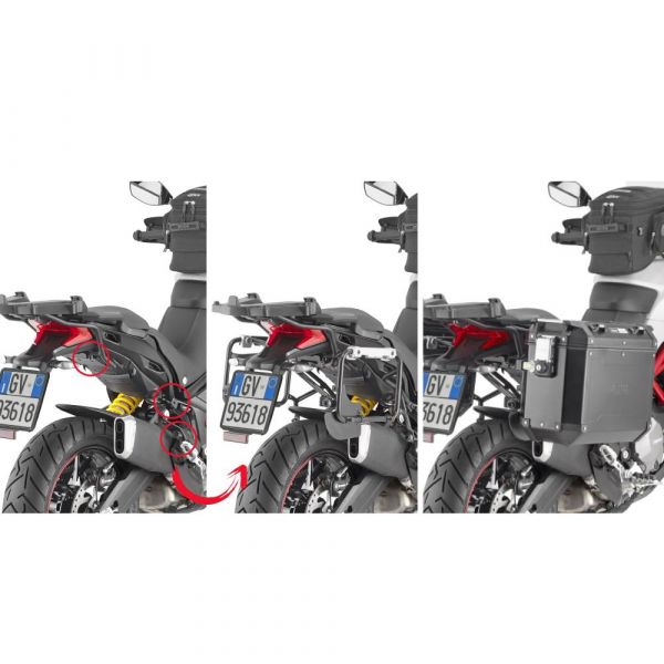 Kit de Fijacin para Maleta Givi Soporte Maleta Trekker Outback PLOR7412CAM Ducati Multistrada 1260 EN