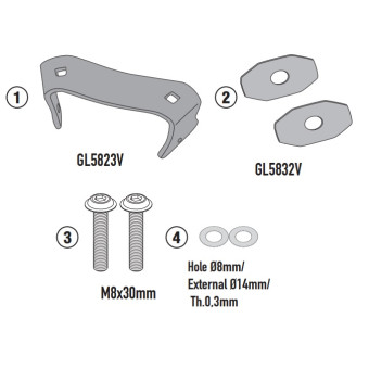 Kit de Fijación para Maleta Givi Kit específico 5145KIT BMW F900GS (24) Kit de Fijación para Maleta Givi Kit específico 5145KIT BMW F900GS (24)