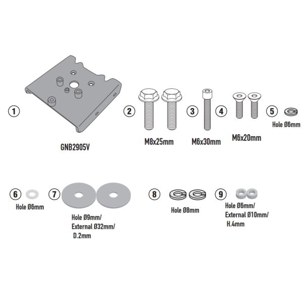 Kit de Fijación para Maleta Givi Kit específico 6421KIT Triumph Tiger Sport 660 (22-24) Kit de Fijación para Maleta Givi Kit específico 6421KIT Triumph Tiger Sport 660 (22-24)
