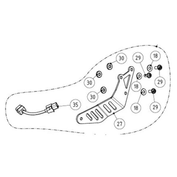 Soporte escape Akrapovic Soporte de escape P-HF1624 Tracer 9 / 9 GT / 9 GT+ (21-24)