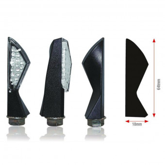 Intermitentes Moto y Scooter Bihr Asym LED Negro