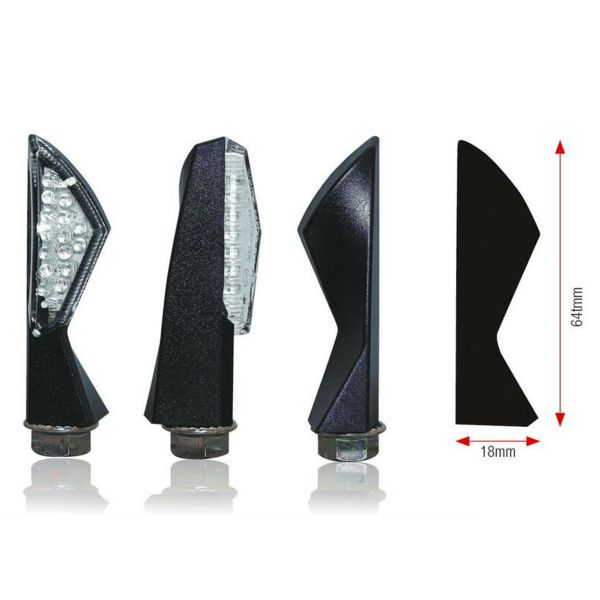 Intermitentes Moto y Scooter Bihr Asym LED Negro