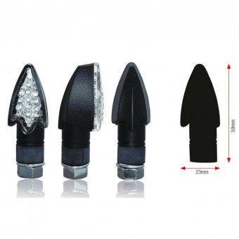 Intermitentes Moto y Scooter Bihr Dardos LED Negro