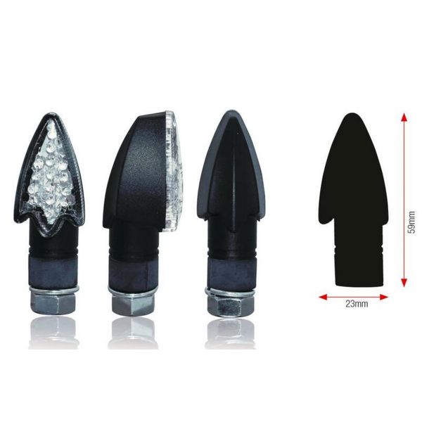 Intermitentes Moto y Scooter Bihr Dardos LED Negro