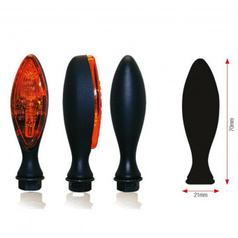 Intermitentes Moto y Scooter Bihr Elise metal Negro