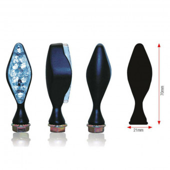 Intermitentes Moto y Scooter Bihr Rombo LED negro