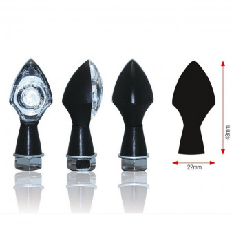 Intermitentes Moto y Scooter Bihr LED de encendido Negro