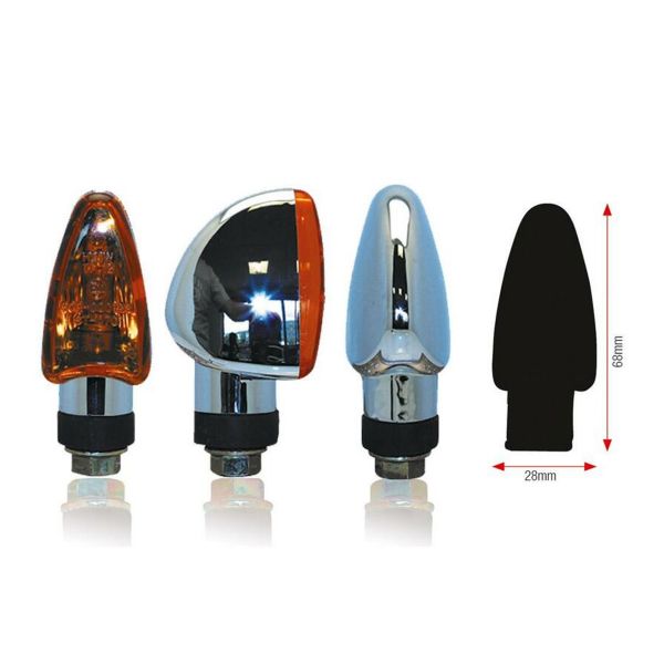 Intermitentes Moto y Scooter Bihr Tri�ngulo cromado