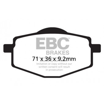Pastillas de freno EBC EBC Carbone Scooter SFAC101 Pastillas de freno EBC EBC Carbone Scooter SFAC101