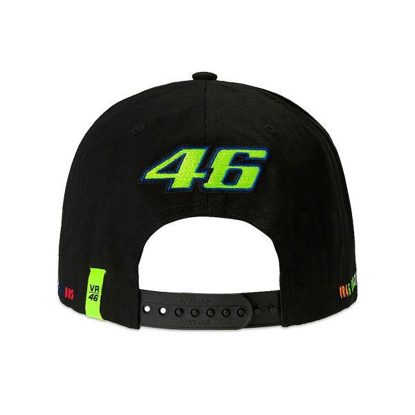 VR 46 Cap 1 Classic Stripes Black