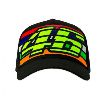 VR 46 Cap 2 Classic Stripes Black