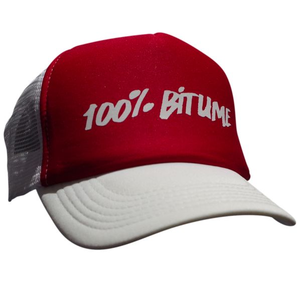 Gorras Moto 100% Bitume Cap Asphalt Red White