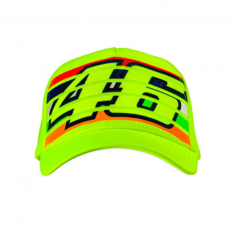 VR 46 Cap Classic Stripes Fluo Yellow