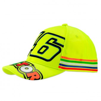 Gorras Moto VR 46 Cap Kid Stripes Amarillo