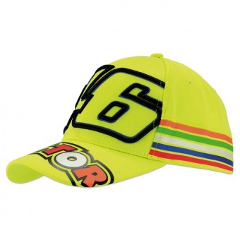 Gorras Moto VR 46 Cap Stripes VR46 Amarillo Fosforescente