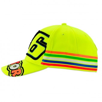 VR 46 Cap Stripes VR46 Amarillo Fosforescente