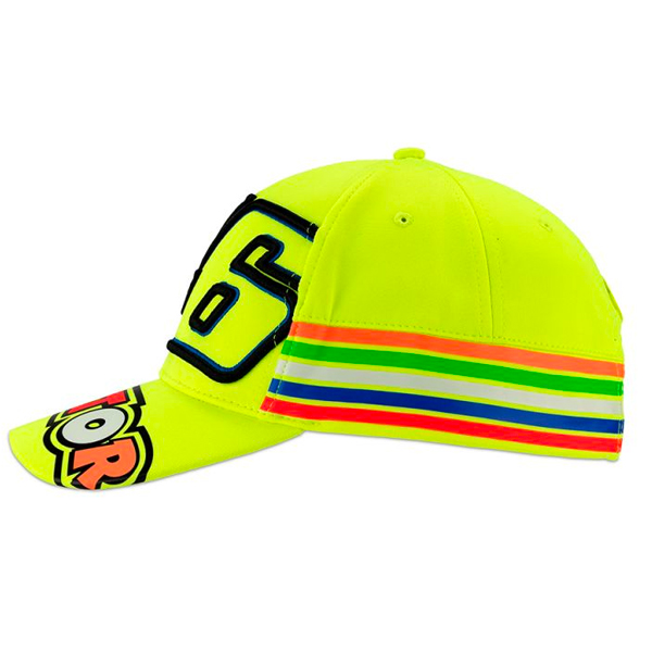 VR 46 Cap Stripes VR46 Amarillo Fosforescente