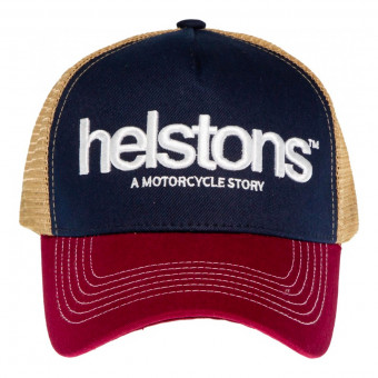 Helstons Logo Burgundy Blue Beige