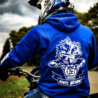Jerseys Moto 100% Bitume Hoodie Asphalt Blue Jerseys Moto 100% Bitume Hoodie Asphalt Blue