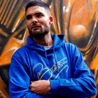 Jerseys Moto 100% Bitume Art Letter Blue Neon Yellow Hoodie