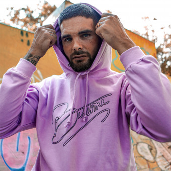Jerseys Moto 100% Bitume Art Letter Lavender Black Hoodie