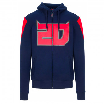Jerseys Moto FABIO QUARTARARO Zipped Hoodie 20 Blue