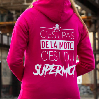 Jerseys Moto Kikaninac Sweat Hoodie Supermot Rosa