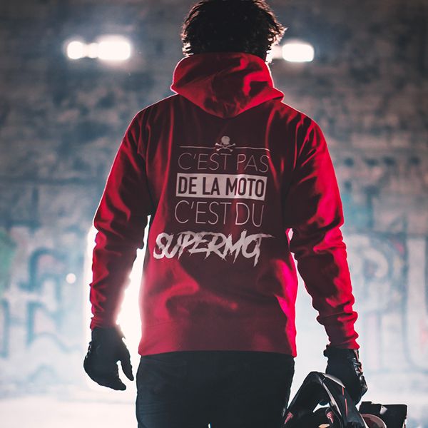 Jerseys Moto Kikaninac Sweat Hoodie Supermot Rojo