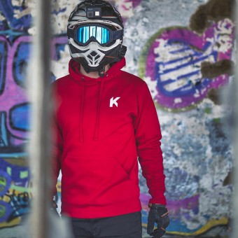 Kikaninac Sweat Hoodie Supermot Skull Rojo