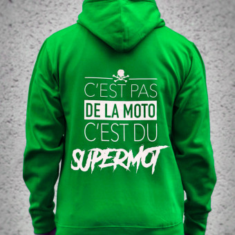 Jerseys Moto Kikaninac Sweat Hoodie Supermot Verde