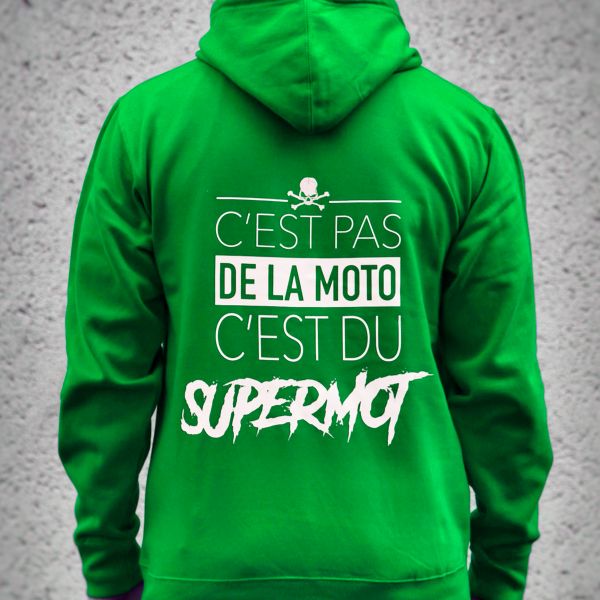 Jerseys Moto Kikaninac Sweat Hoodie Supermot Verde