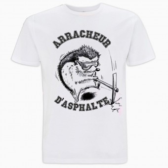 Camisetas Moto 100% Bitume Arracheur d'Asphalte Blanc Camisetas Moto 100% Bitume Arracheur d'Asphalte Blanc
