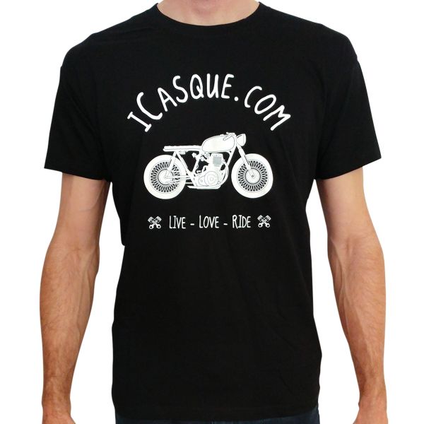 Camisetas Moto iCasque Vintage Tee iCasque Black Camisetas Moto iCasque Vintage Tee iCasque Black