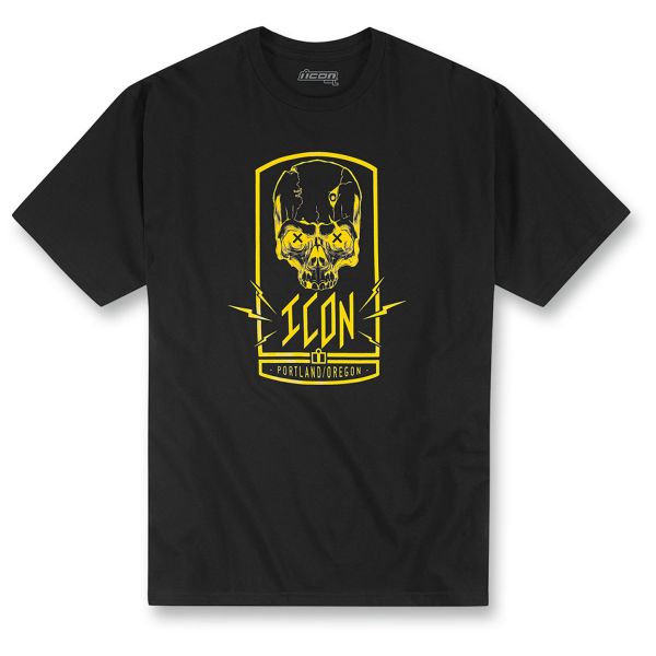 Camisetas Moto ICON Cross Eyed Tee Black