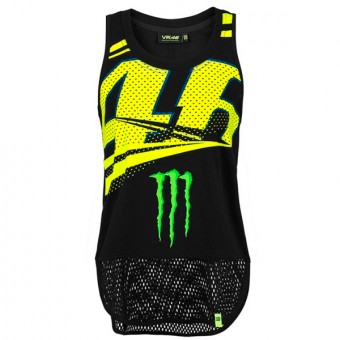 Camisetas Moto VR 46 Camiseta de Tirantes Lady Monza Monster VR46 Negra