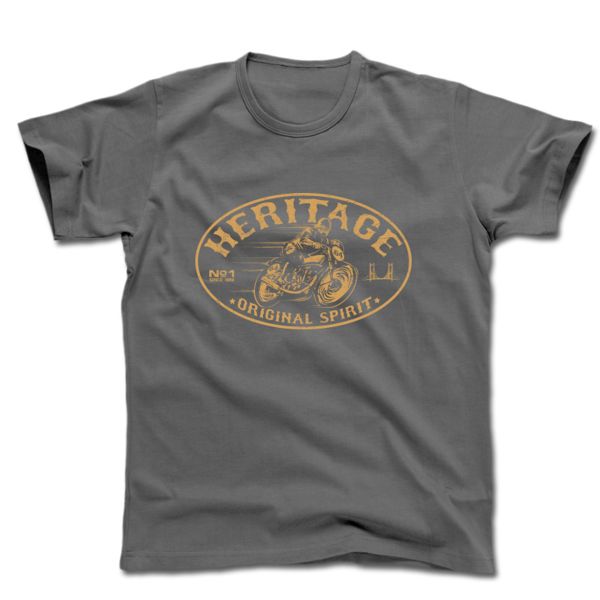 Camisetas Moto HARISSON Heritage Gris