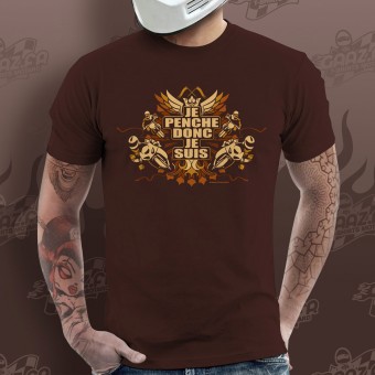 Camisetas Moto Gaaz Je Penche donc je Suis (Chocolat)
