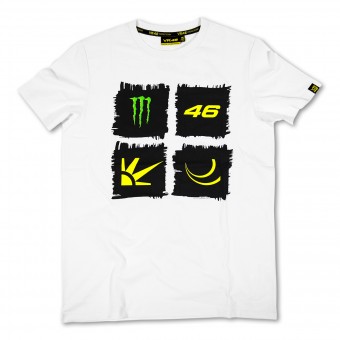 Camisetas Moto VR 46 Monster White VR46