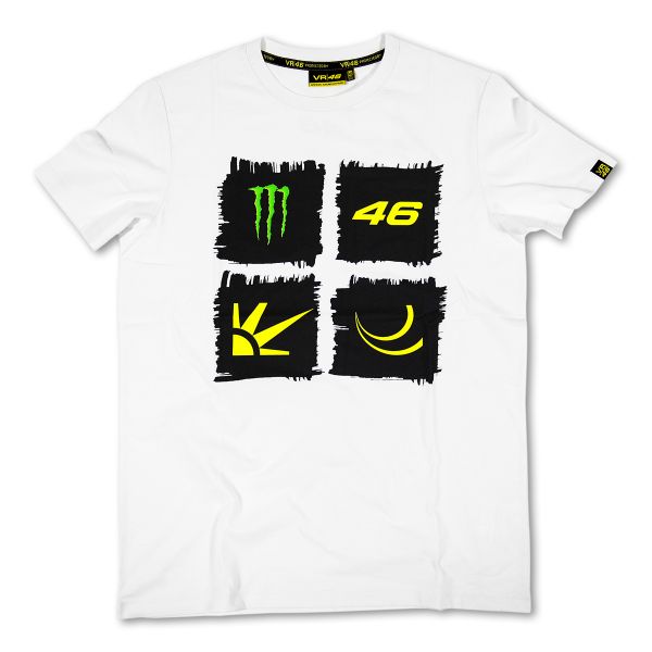 Camisetas Moto VR 46 Monster White VR46