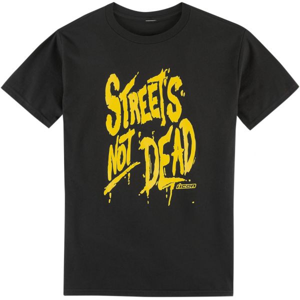Camisetas Moto ICON Streets Not Dead Tee Black